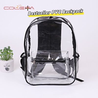 2026 New Arrivals Transparent Backpack PVC Bag Waterproof Fashion-Style Student Storage Backpack Outdoor Travel Bags
