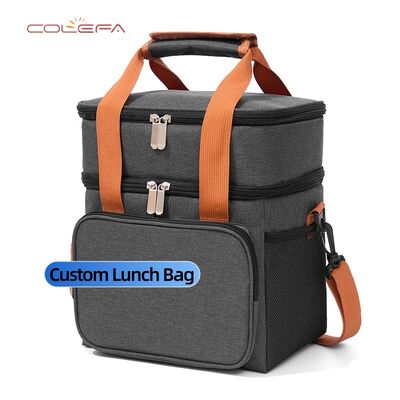 Customizable Double-Layer Insulated Bag Oxford Portable Bags Large Capacity Picnic Lunch Box Bag Wholesale with LOGO