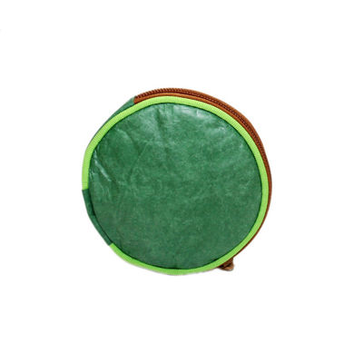 Waterproof Round Tyvek Paper Wallet Zipper Mini Tyvek Paper Coin Pouch Bag