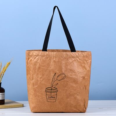 DuPont Paper Bags Washable Tyvek Paper Bags Tear-Resistant Handle Shopping Bags Advertising Shoulder Bags Small-Batch Customization