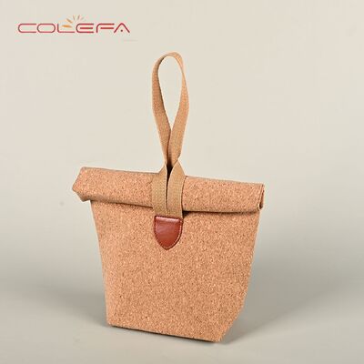 Cork Made Tote Bags Vintage Wood Grain Eco-Friendly Bags Factory Custom Training Institution Gift Tote Bags with Printing