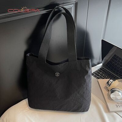 Customized Casual Lightweight Minimalist Nylon Bag New Women's Tote Bag Simple Mini Versatile Handheld Book Storage Bag