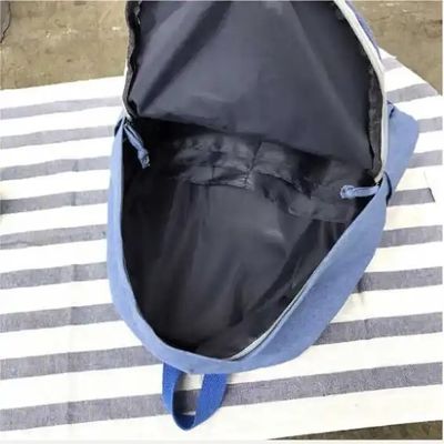 Custom Smell Proof School Canvas Backpack White Khaki Blue Black With Logo