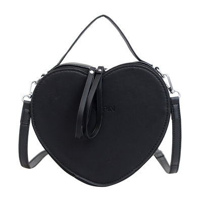 Red Pink Black Heart Shaped Cosmetic Bag Personalized Travel Make Up Brush Beauty Pouch