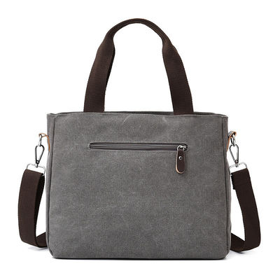 Washable Mens Canvas Briefcase Laptop Bag For 11.6 / 14 Inch Notebook Computer