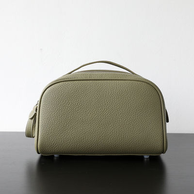 2026 New Lychee-Textured Vintage Colors PU Leather Cosmetic Bag Women's Portable Travel Toiletry Bag High-End Organizer