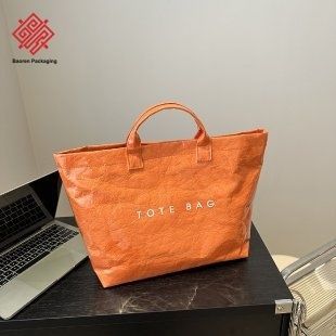 Fashion Dupont Paper Bag for Women 2026 New Trend Commuting Large Capacity Washable Tyvek Tote Shopping Bag with PVC Outer Layer