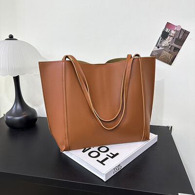 Custom Trending Overseas-Style Tote Bags for Women New Shoulder PU Leather Bags Fashionable Oversized Sophisticated Tote Bags