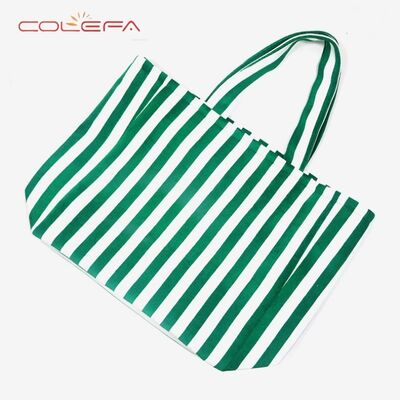 New Arrival Striped Canvas Tote Bag Fashion Popular Multi-Color Large Capacity Women's Tote Bag for Beach & Daily Commuting