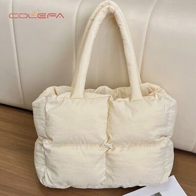 Nylon Cotton-Filled Down Shoulder Bag Niche 2026 New Arrival Fall/Winter Large Capacity Pillow Bag Commuting Underarm Tote Bag