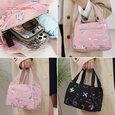 Women's Small Handbag Oxford Waterproof Lunch Bag Phone Case Mom's Grocery Bag Lightweight Trendy Special Printing with LOGO