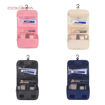 New Korean-Style Travel Makeup Bag Large Capacity Hook-On Oxford Toiletry Pouch Foldable Storage Bag Convenient Handheld Carry Bags