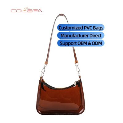 PVC Clear Bag for Women 2026 Summer New Arrival Trendy Korean Style Fashion Jelly Bag Influencer-Favorite Chic Shoulder Tote Bag