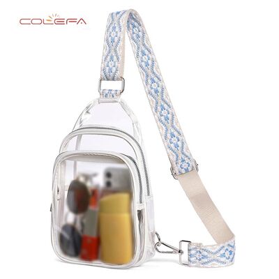 Bestselling PVC Clear Chest Bag Approved for Concerts Music Festivals and Stadium Security Check Transparent Crossbody Chest Bag