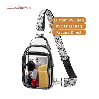 Bestselling PVC Clear Chest Bag Approved for Concerts Music Festivals and Stadium Security Check Transparent Crossbody Chest Bag