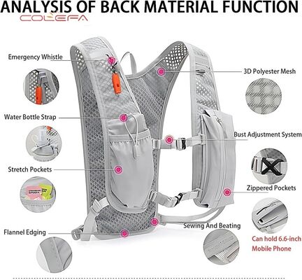 Customized Cycling Running Hiking Nylon Backpack Breathable Bicycle Trail Running Marathon Hydration Pack Sports Vest Bags with LOGO