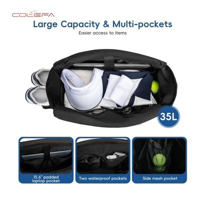 New Polyester Multi-Functional Tennis Tote Bag with Shoe Compartment Extra-Large Quilted Pickleball Bag Universal Sports Bag