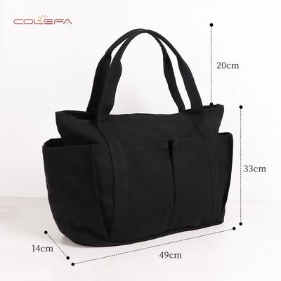 2026 Fabric Casual Tote Travel Bag Solid Color Canvas Handheld Bag Minimalist Large Capacity Sports Fitness Tote Bag with LOGO