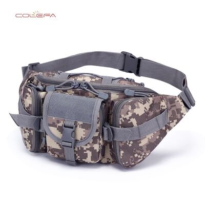 Oxford Camo Pattern Waist Bag Outdoor Men's Large Capacity Waterproof Waist Bag Cycling Travel Running Multifunctional Bag