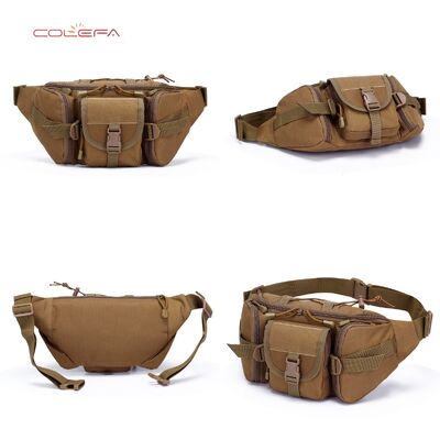 Oxford Camo Pattern Waist Bag Outdoor Men's Large Capacity Waterproof Waist Bag Cycling Travel Running Multifunctional Bag