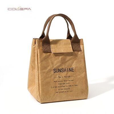 Custom Picnic Bag for Office Workers & Elementary Students Waterproof Thickened Japanese-Style DuPont Paper Insulated Lunch Bag