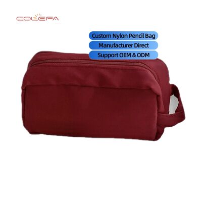 Japanese Minimalist Handheld Pencil Case Large Capacity Nylon Multi-Function Storage Bag Stationery Box Pencil Pouch Wholesale