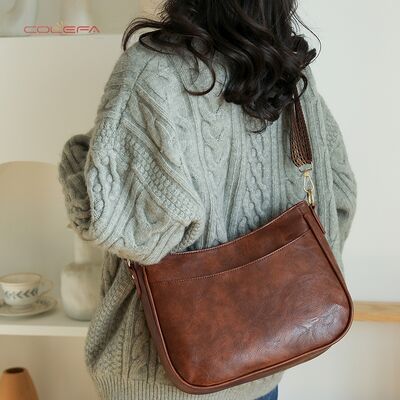 PU Leather Women's Work Commuting Shoulder Bag Casual Ladies' Crossbody Bag Large Capacity Vintage Sling Bags with Custom LOGO