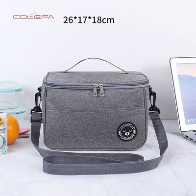 Lunch Box Handheld Square Insulated Bag Oxford Reinforced Bento Bag Large Capacity Picnic Bag for Office Workers and Students