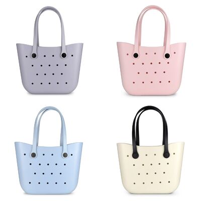 Colefa Hot-selling Multi-color Bag New Perforated EVA Tote Bag Foreign Bestseller In-Stock Handheld Beach Tote Bag Wholesales