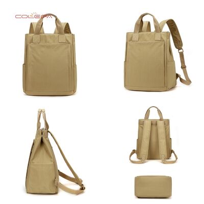 Nylon Fabric Waterproof Backpack for Women Large Capacity 16-inch Laptop Backpack with Customizable Logo Travel & School Bag