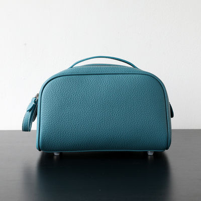 2025 New Lychee-Textured Vintage Colors PU Leather Cosmetic Bag Women's Portable Travel Toiletry Bag High-End Organizer