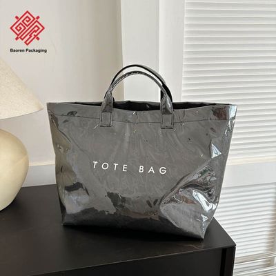 Fashion Dupont Paper Bag for Women 2026 New Trend Commuting Large Capacity Washable Tyvek Tote Shopping Bag with PVC Outer Layer