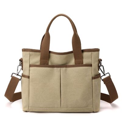 2026 New Style Women's Shoulder Bag Trendy Versatile Minimalist Fashionable Korean-Style Large Capacity Tote Crossbody Canvas Bag