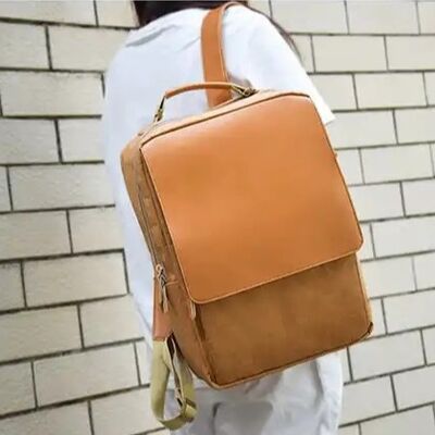 Изготовляет рюкзак Softback бумажного мешка Брауна Washable Kraft изготовленного на заказ мужчины с передним щитком