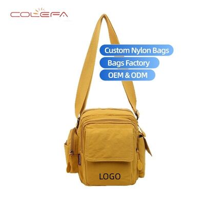 Nylon Multi-Pocket Minimalist Bag for Women Lightweight Compact Square Bag Large Capacity Casual Travel Versatile Crossbody Bag
