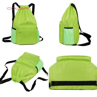 Custom 600D Oxford Best-Selling Drawstring Backpack Waterproof Foldable Portable Sports Outdoor Mini Backpack Daily Storage Bags