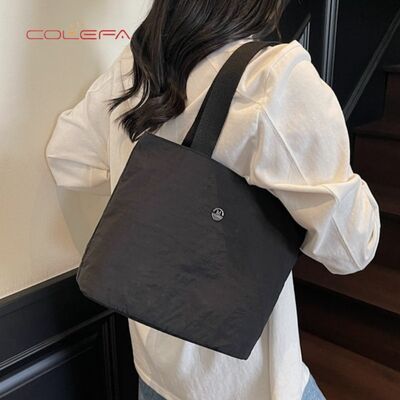 Customized Casual Lightweight Minimalist Nylon Bag New Women's Tote Bag Simple Mini Versatile Handheld Book Storage Bag